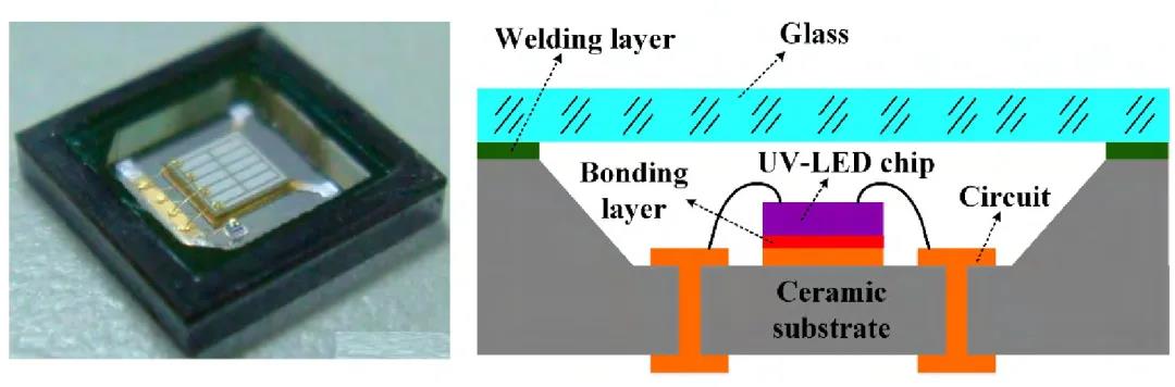 圖31 紫外LED模組及其封裝結(jié)構(gòu)圖