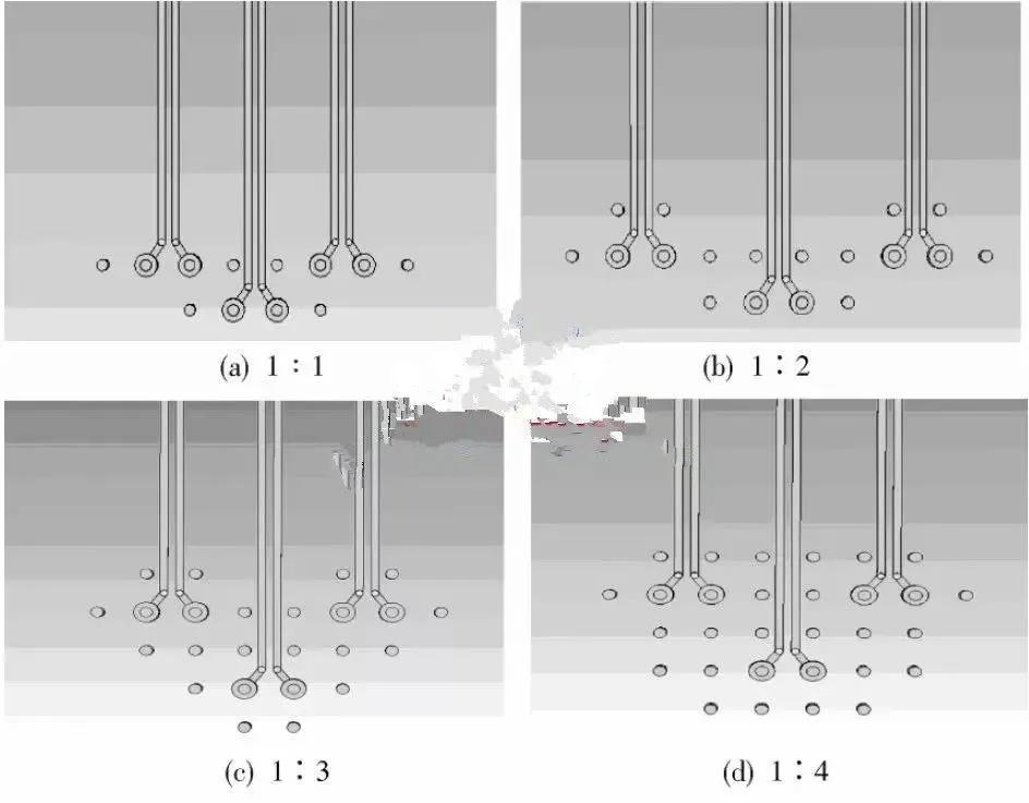 圖10 不同S G 比信號布局 圖10 不同S G 比信號布局
