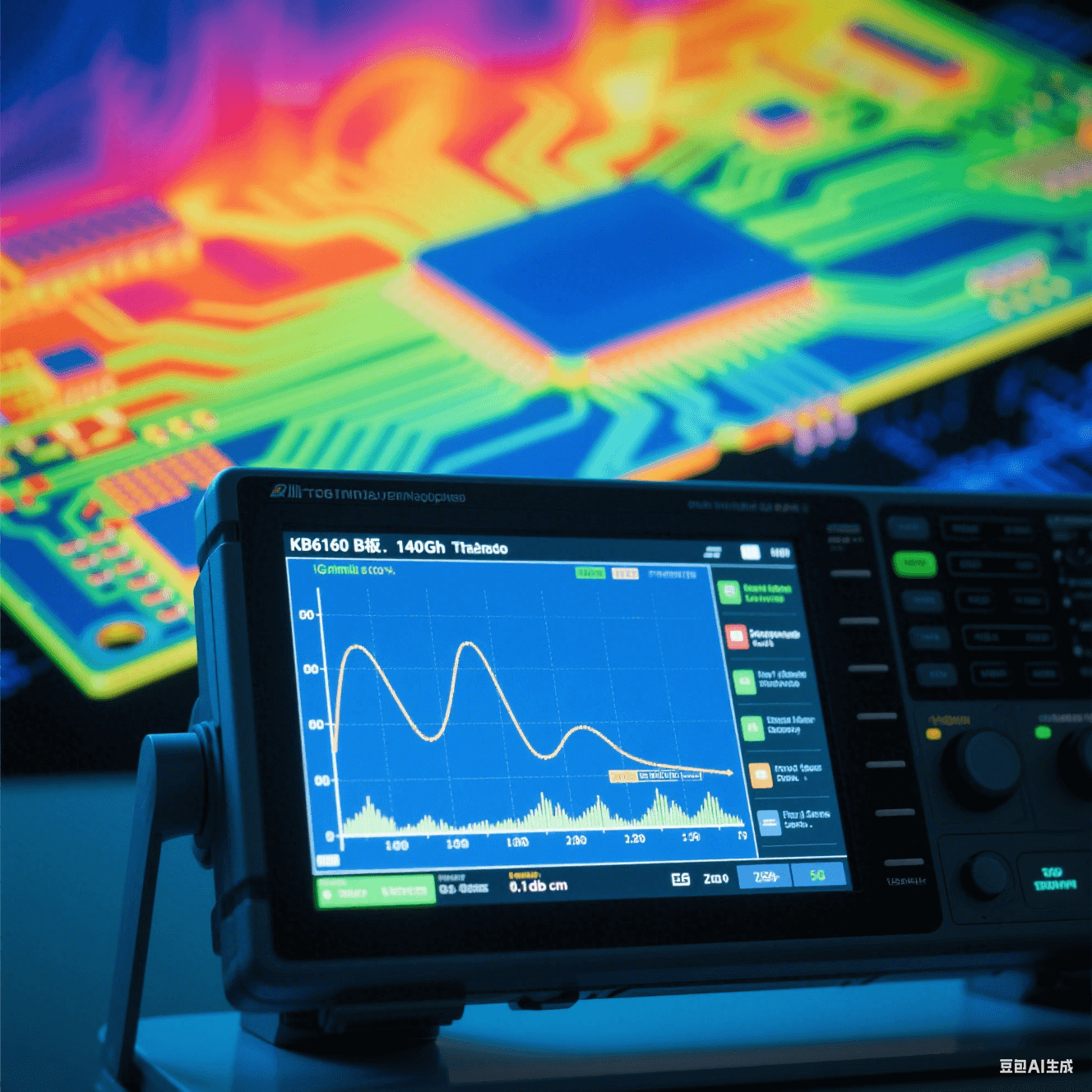 矢量網(wǎng)絡(luò)分析儀屏幕顯示KB6160基板傳輸曲線 矢量網(wǎng)絡(luò)分析儀屏幕顯示KB6160基板傳輸曲線