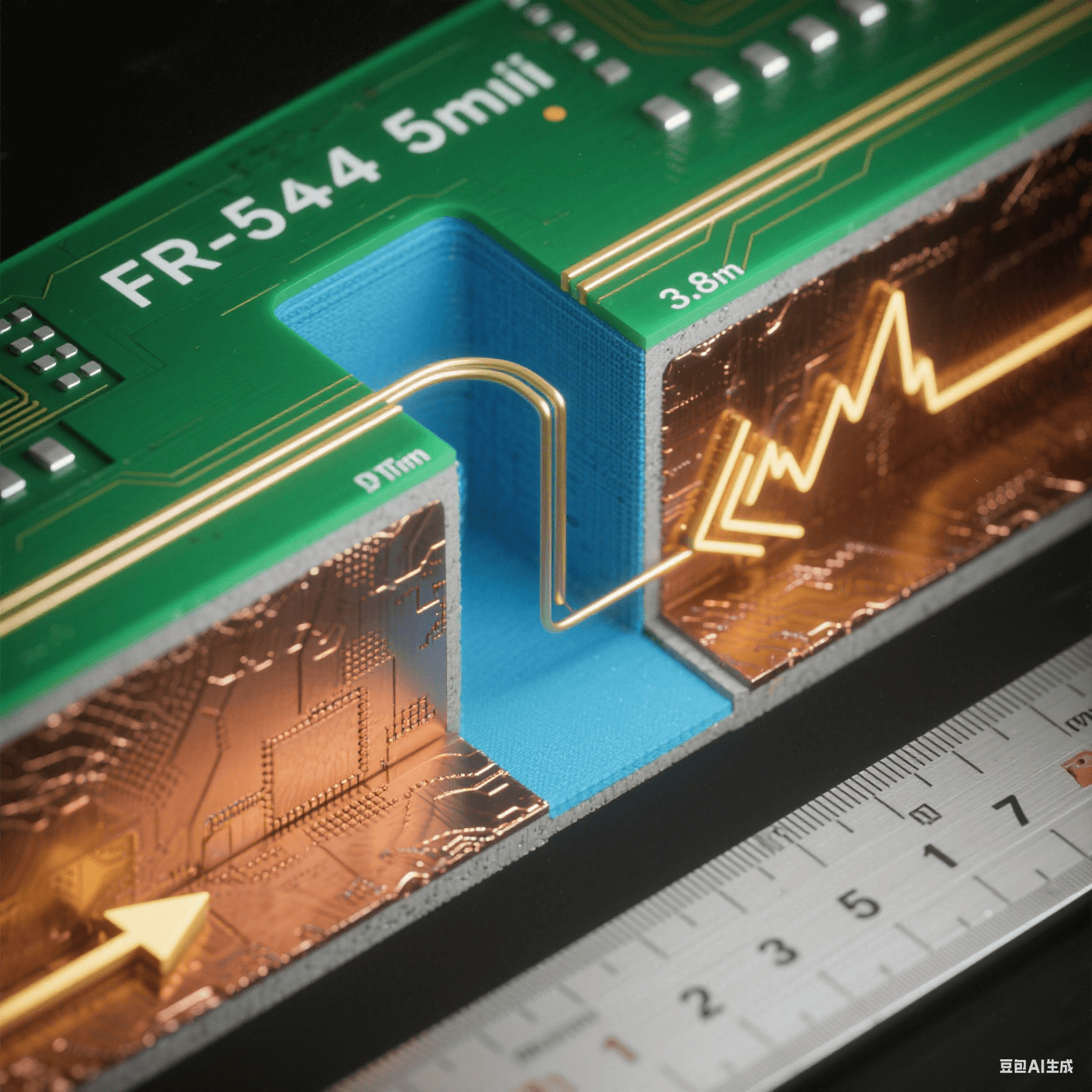 梯度線寬補償技術(shù)：5mil→3.8mil線寬漸變實現(xiàn)FR-4到PTFE的±5%阻抗控制