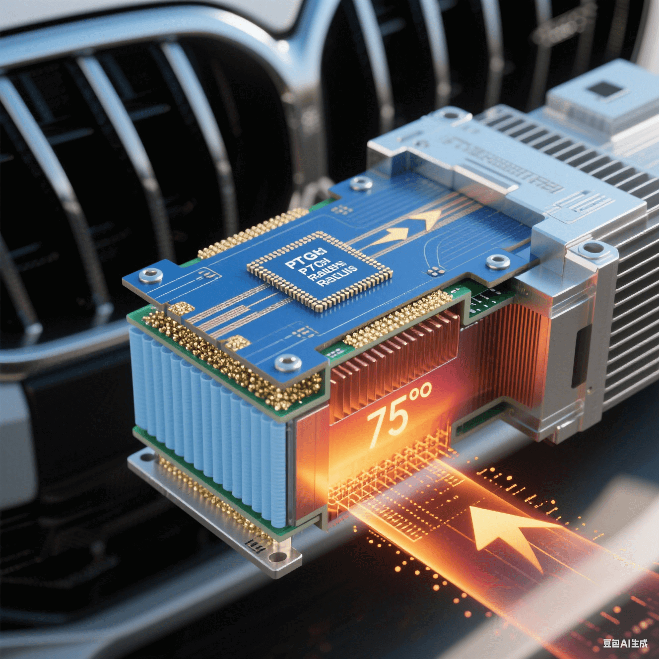 車載雷達(dá)混壓散熱：氧化鋁填料樹脂層導(dǎo)熱1.8W/m·K保障±0.1°探測精度