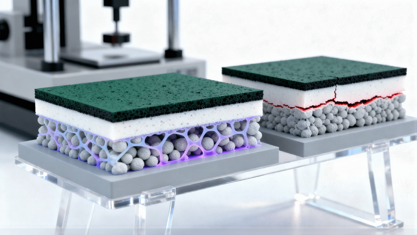 石墨烯-基材界面增強場景，納米SiO?三維網(wǎng)絡(luò)使剝離強度＞1.3kNm