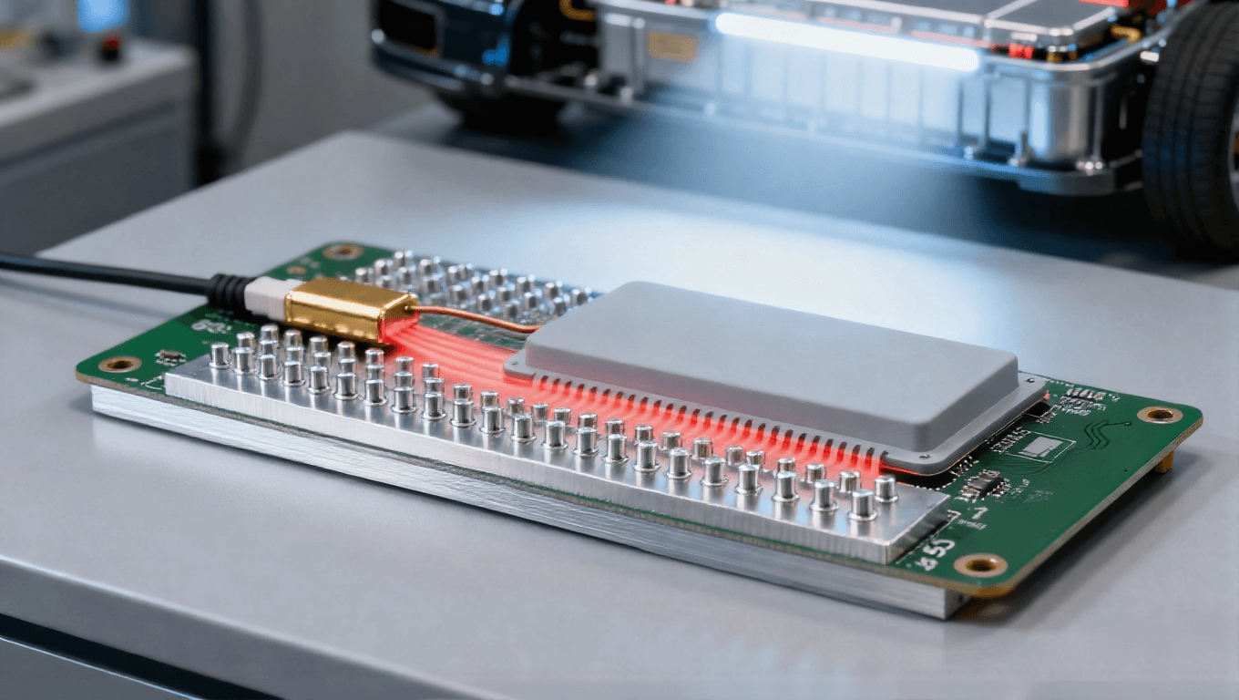 PCB集成貼片溫度傳感器場(chǎng)景，NTC+散熱過(guò)孔實(shí)現(xiàn)汽車(chē)元件溫度降低