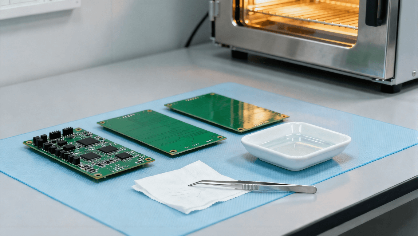 PCB老化測試前準備 樣品預處理 異丙醇清洗 無塵擦拭紙 PCB老化測試前準備 樣品預處理 異丙醇清洗 無塵擦拭紙