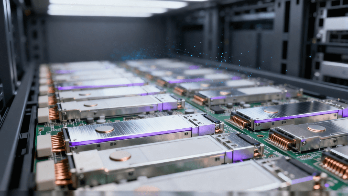 數(shù)據(jù)中心光模塊 PCB 組件 服務(wù)器機(jī)柜場景 銀色散熱片 淡紫色信號光效 光通信設(shè)備 冷色調(diào)科技氛圍 數(shù)據(jù)中心光模塊 PCB 組件 服務(wù)器機(jī)柜場景 銀色散熱片 淡紫色信號光效 光通信設(shè)備 冷色調(diào)科技氛圍