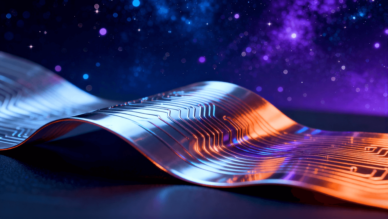 未來智能自適應超彈性材料概念視覺，展示其環(huán)境響應與性能調(diào)節(jié)能力