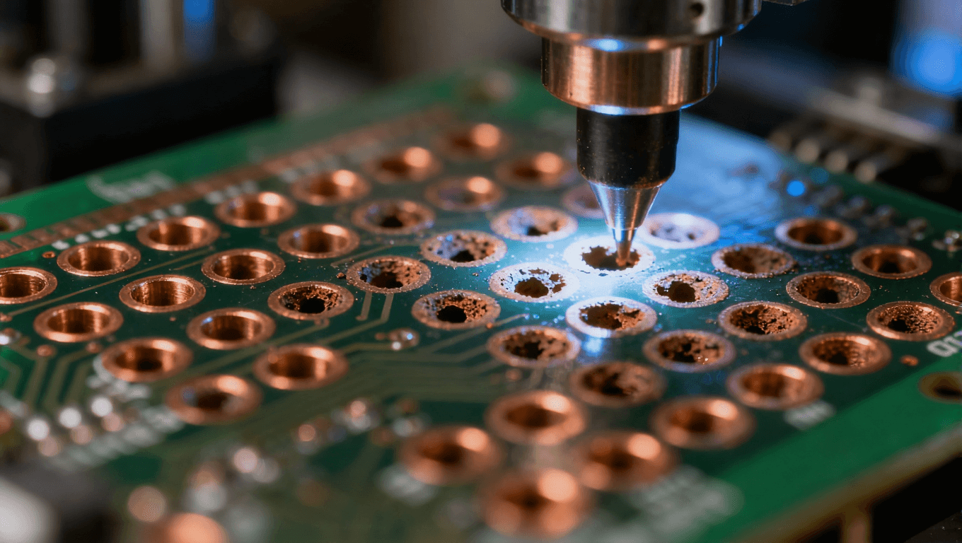 PCB沉銅工藝中高精度鉆孔與孔壁金屬化質(zhì)量控制工業(yè)場(chǎng)景