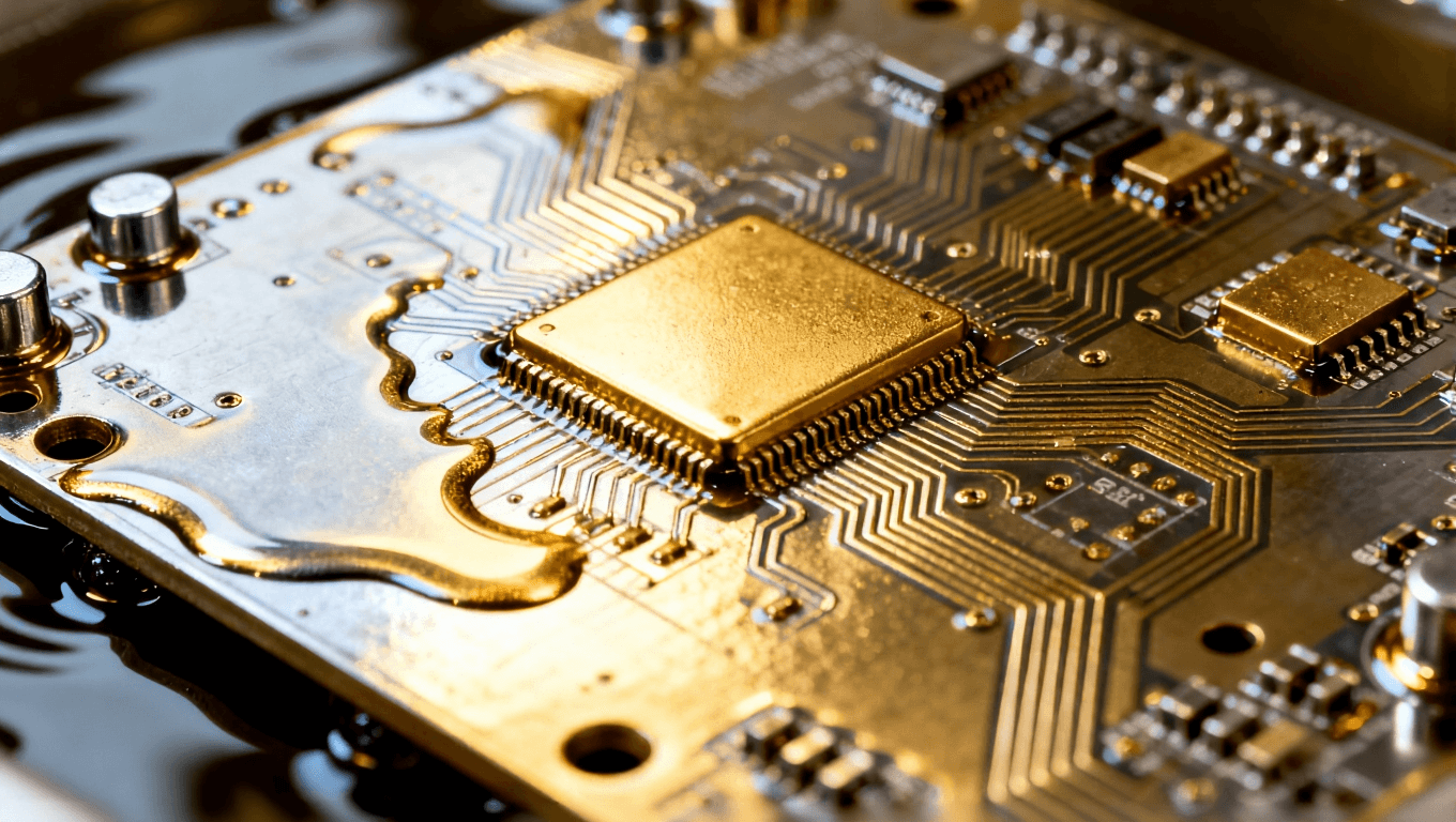 電路板化學(xué)鍍鎳過程，鍍層均勻且光澤感十足