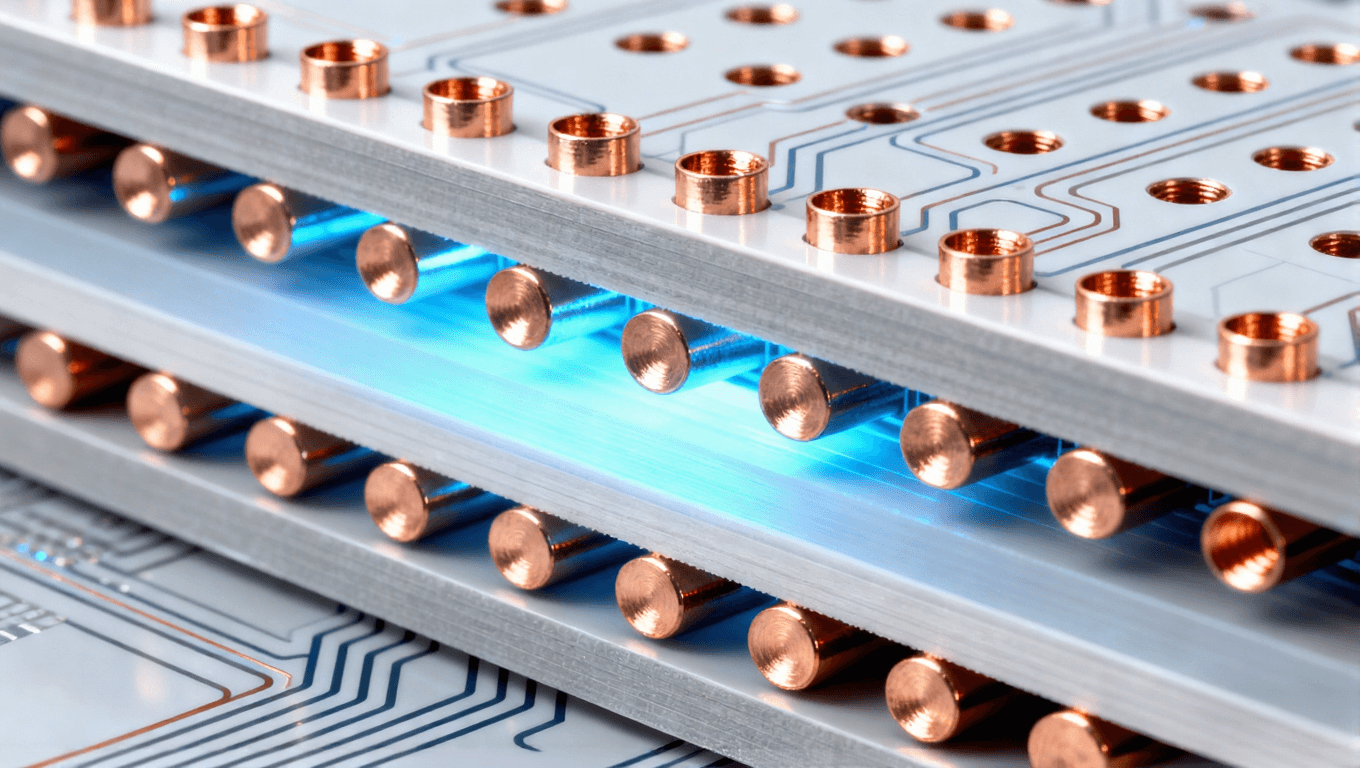 多層封裝基板的剖面視角清晰呈現(xiàn)微過孔與盲埋孔的層間互聯(lián)結(jié)構(gòu) 多層封裝基板的剖面視角清晰呈現(xiàn)微過孔與盲埋孔的層間互聯(lián)結(jié)構(gòu)