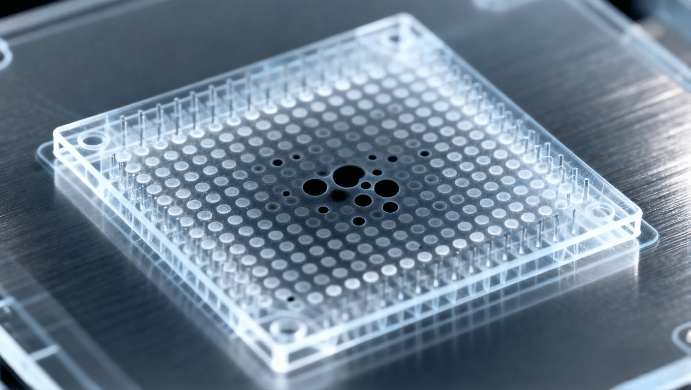 BGA焊點內(nèi)部空洞的X光風格透視圖，展示回流焊中難以察覺的焊接缺陷