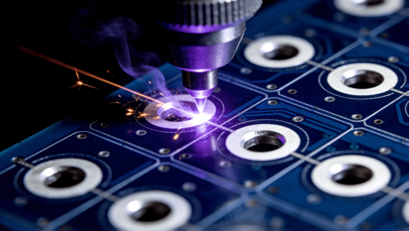 軟硬結合板激光鉆孔工藝中紫外激光精準加工過程 軟硬結合板激光鉆孔工藝中紫外激光精準加工過程